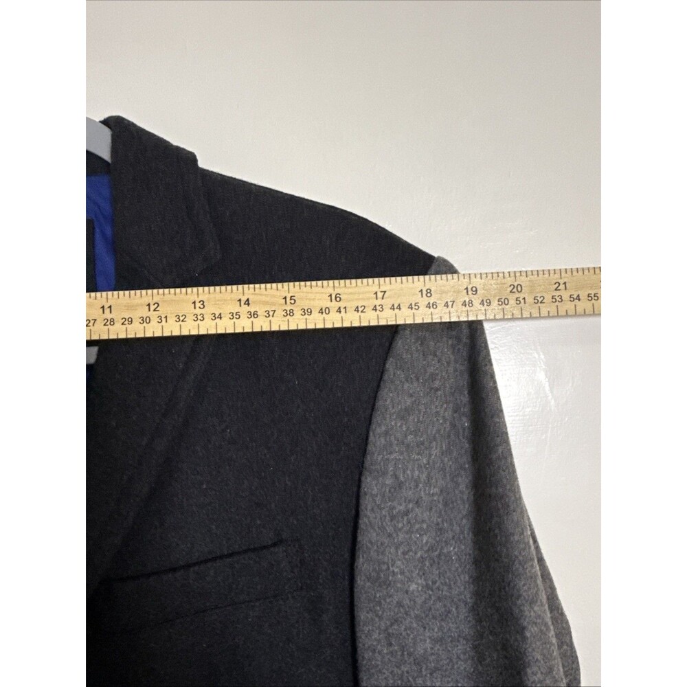 ESPRIT MEN’S Grey 2-Tone Wool Blend Blazer With Elbow Patch Size L - Picture 16 of 16